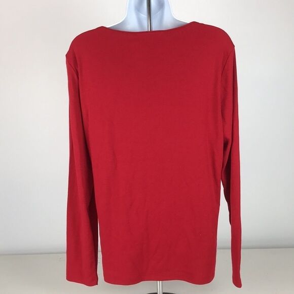 Karen Scott Festive Holiday Penguin Print Top women’s size medium - Picture 3 of 6